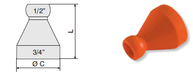 Sistem de tuburi articulate FP40 1/2”: Adaptor 1/2″-3/4″