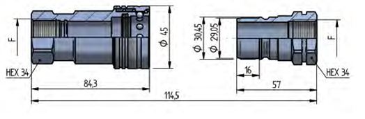 Cuplă rapidă PAOC DN20 – BG 4 – ISO 19