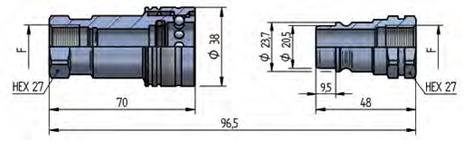 Cuplă rapidă PAOC DN13 – BG 3 – ISO 12.5