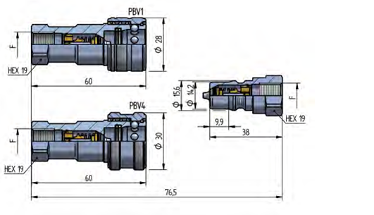 PBV1 DN06 – BG 1 – ISO 6.3