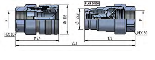 PLT1 DN50 – BG 8 – ISO 50