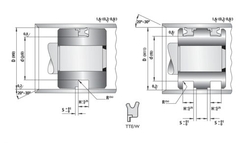 Etanșare pentru piston TTE/W