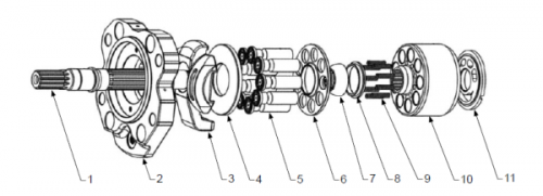 Kit de reparație KAWASAKI K3V, DT/BDT, K5V